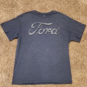 Men's Ford Navy Tee with Logo, Size L